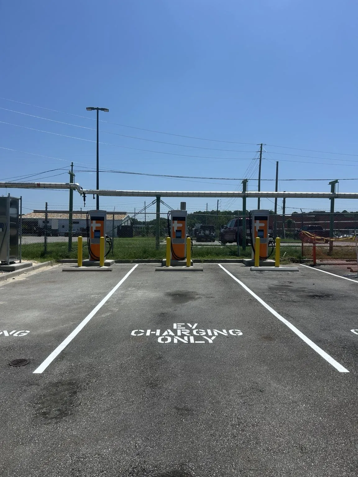 EV Charging Only pavement stencils
