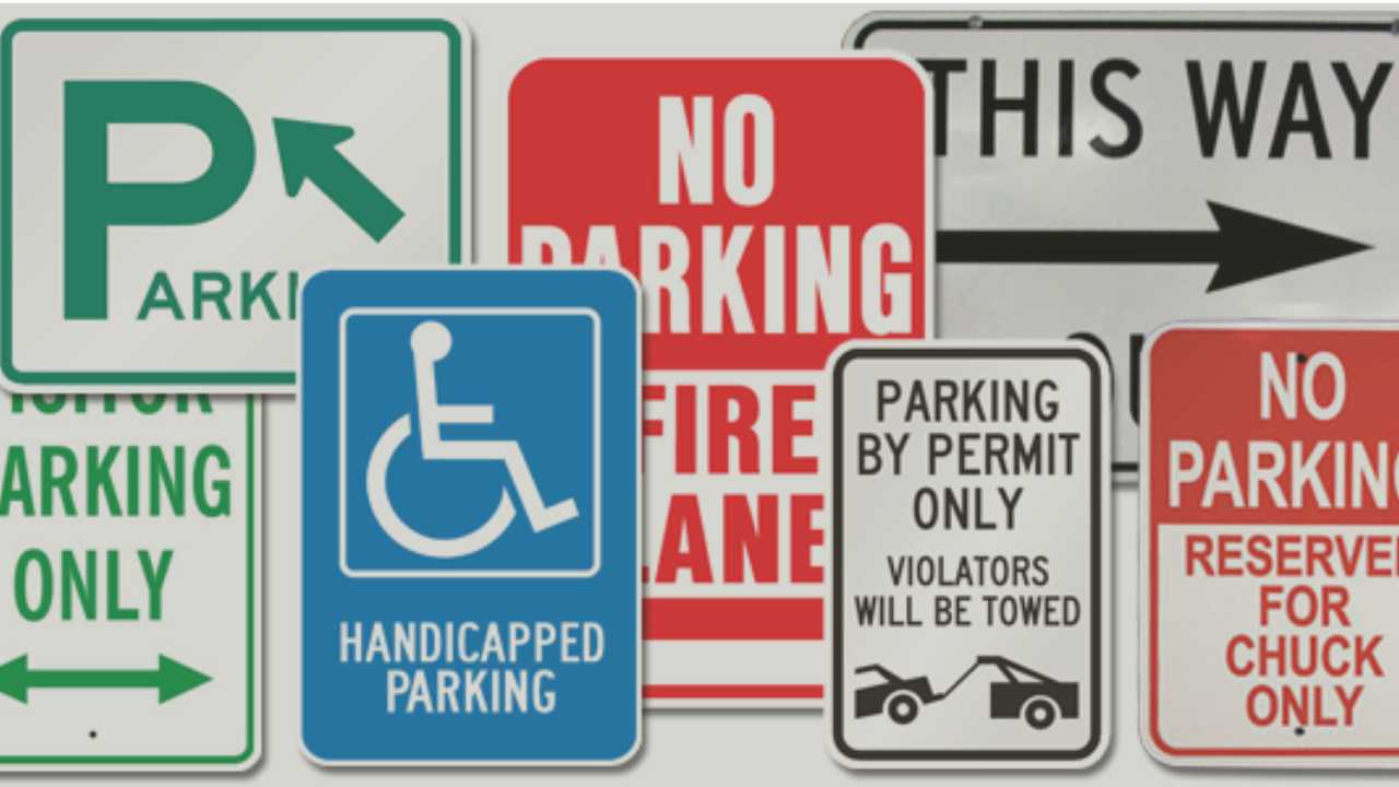 parking lot signs