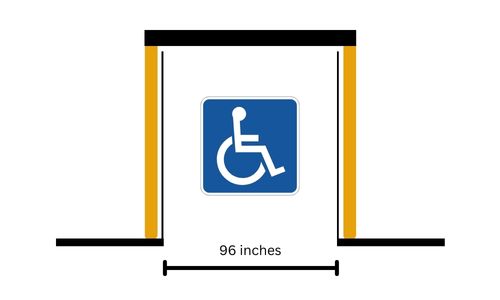 ada parking layout and size