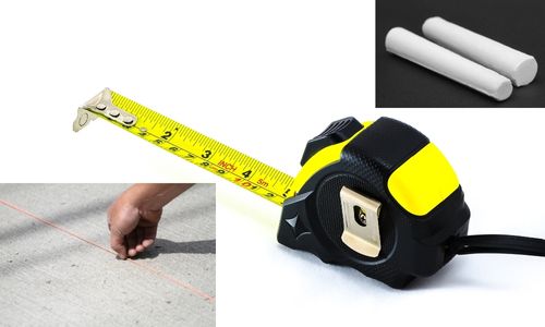 measuring tape and chalk