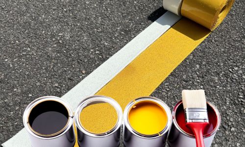 preformed thermoplastic striping roll and paints