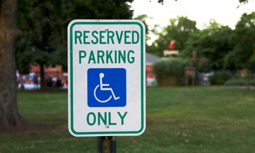 reserved ada parking